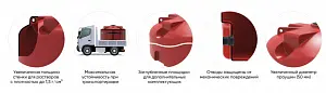 Пластиковая емкость ЭкоПром КАС 10000 TR (Красный) 4